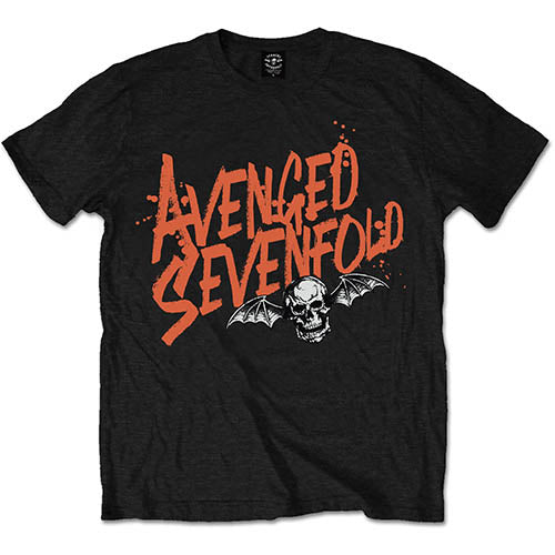Avenged Sevenfold Unisex Tee: Orange Splatter (XX-Large)