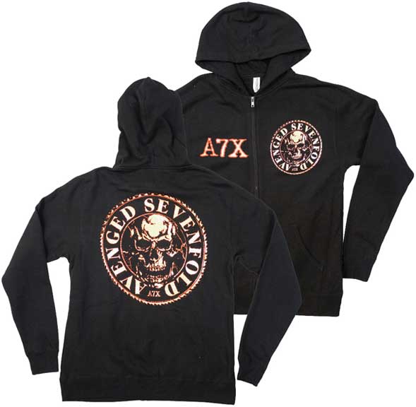 Avenged Sevenfold A7X Buzzsaw Zippered Hoodie is available at Rocker Tee