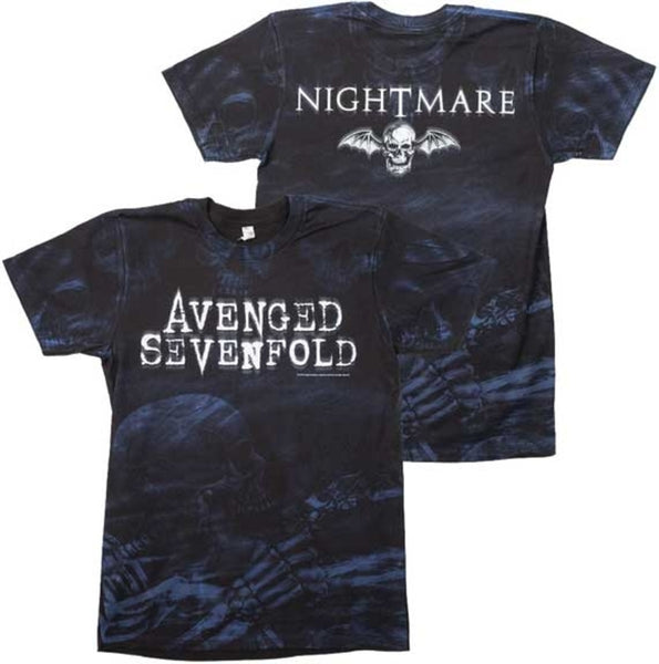 Avenged Sevenfold Skeleton Mist all over men's t-shirt is available at Rocker Tee