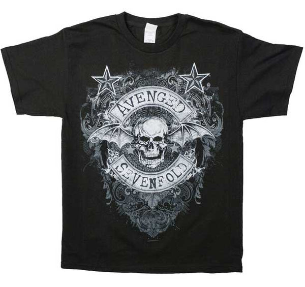 Avenged Sevenfold Star Flourish Men's T-Shirt is available at Rocker Tee