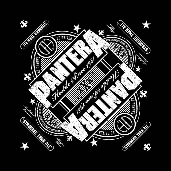 Officially licensed Pantera Stronger Than All unisex bandana. 