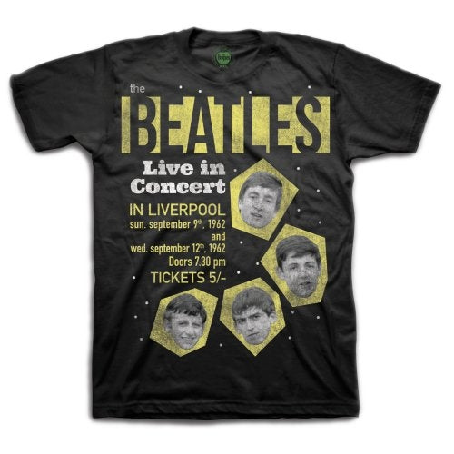 The Beatles Unisex Premium Tee: 1962 Live in Concert 
