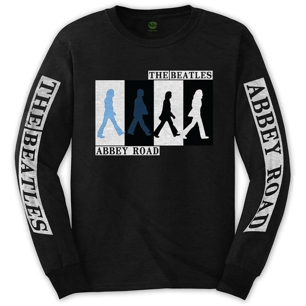 The Beatles Unisex Long Sleeved Tee: Abbey Road Colours Crossing (Arm Print) 