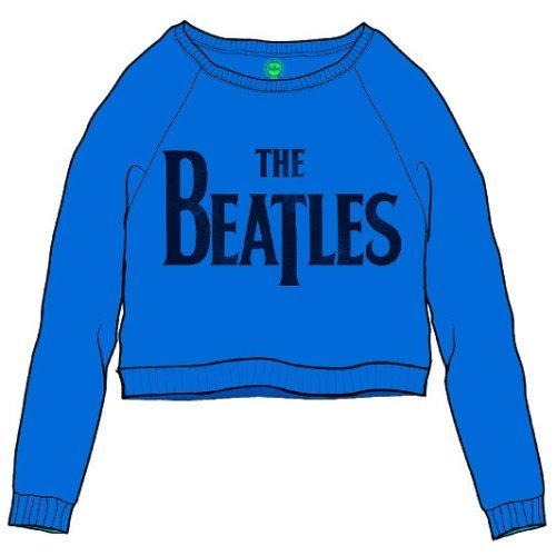 The Beatles Ladies Sweatshirt: Drop T Logo with Cropped Styling 