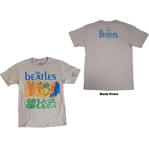 The Beatles Unisex Premium Tee: Ob-La-Di (Back Print) 