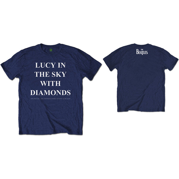 The Beatles Unisex Tee: Lucy in the sky with diamonds (Back Print) 