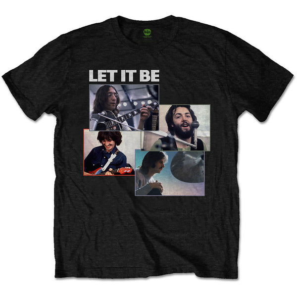 The Beatles Unisex Tee: Let It Be Recording Shots 