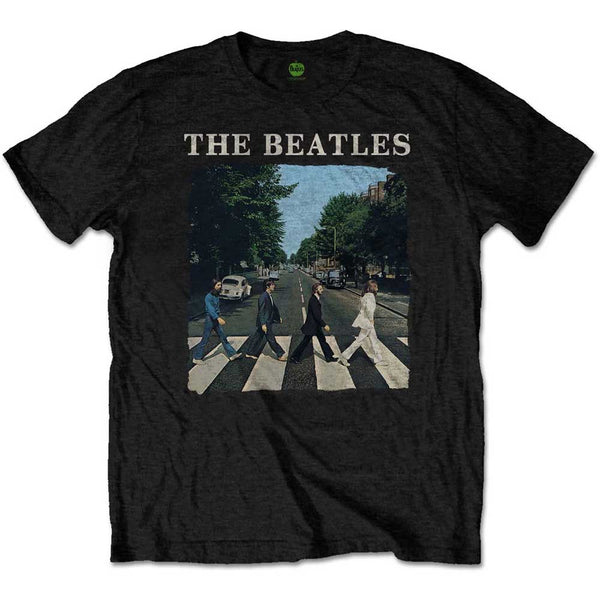 The Beatles Unisex Premium Tee: Abbey Road & Logo 