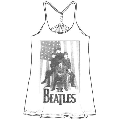 The Beatles Ladies Baby Doll Tee: Stars & Stripes 