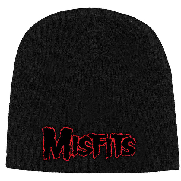 Misfits Unisex Beanie Hat: Red Logo