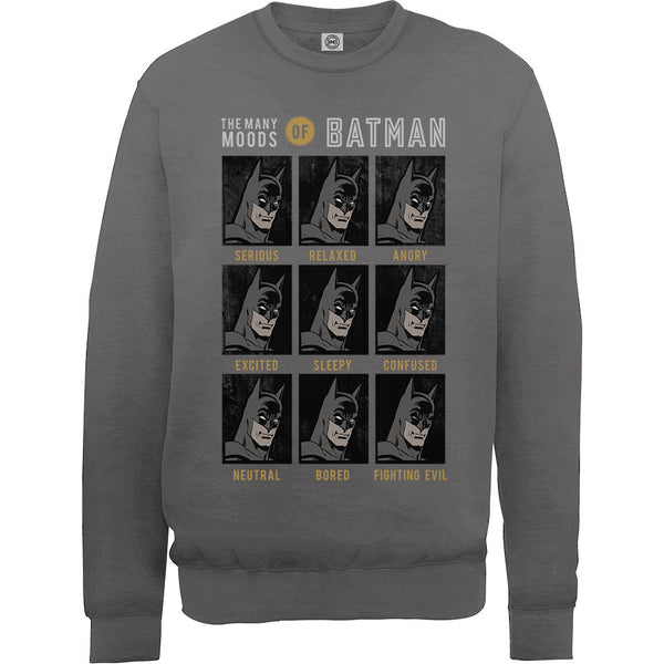 DC Comics Unisex Sweatshirt: The Many Moods of Batman 