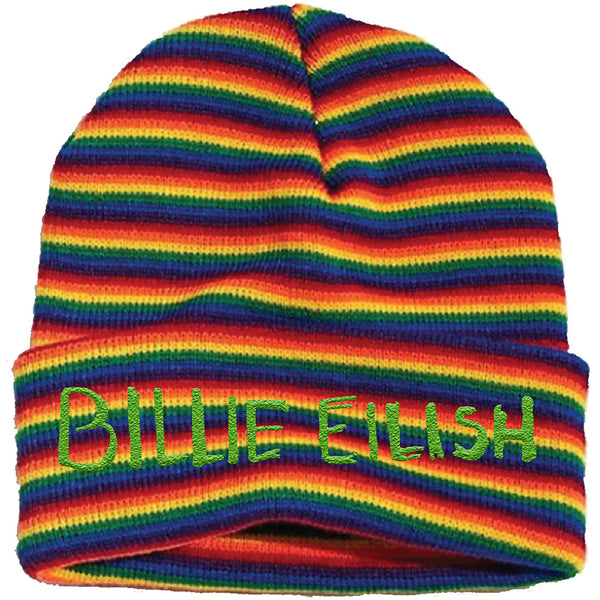 Billie Eilish Unisex Stripes Beanie Hat 