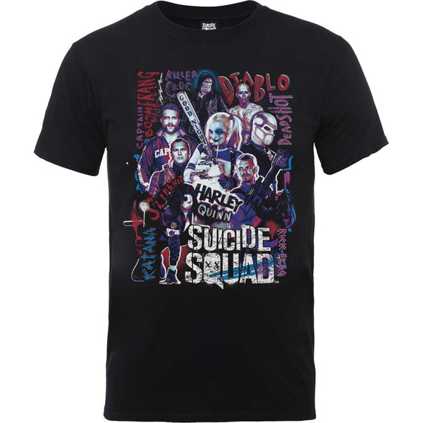 DC Comics Unisex Tee: Suicide Squad Harley's Character Collage 