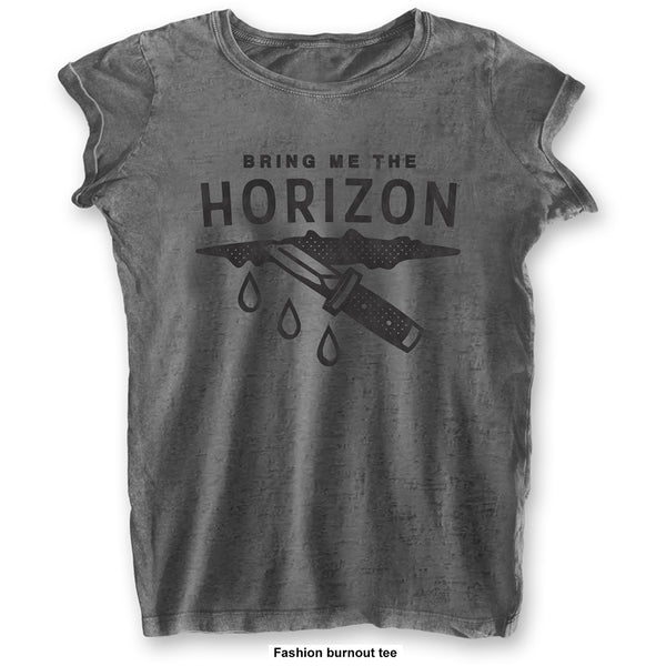 Bring Me The Horizon Ladies Fashion Tee: Wound (Burn Out) 