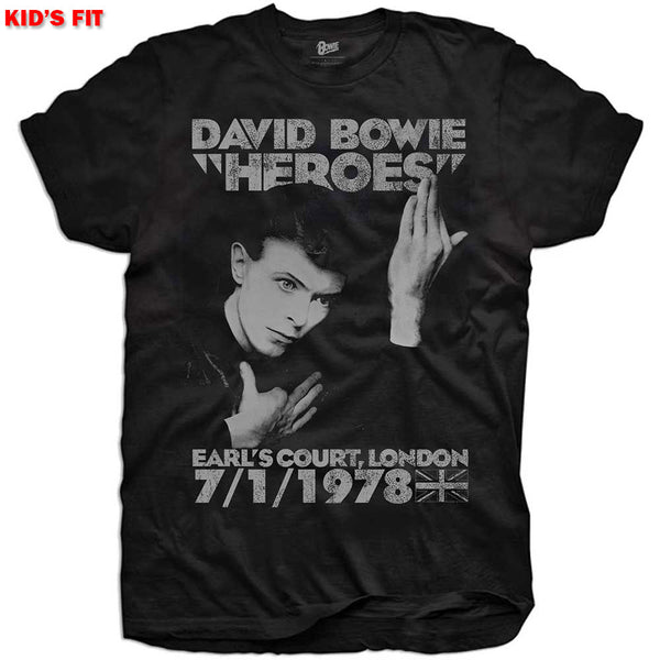 David Bowie Kids Tee: Heroes Earls Court (12 - 13 Years)