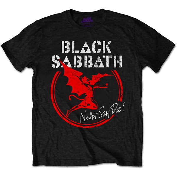Black Sabbath Unisex Tee: Archangel Never Say Die 