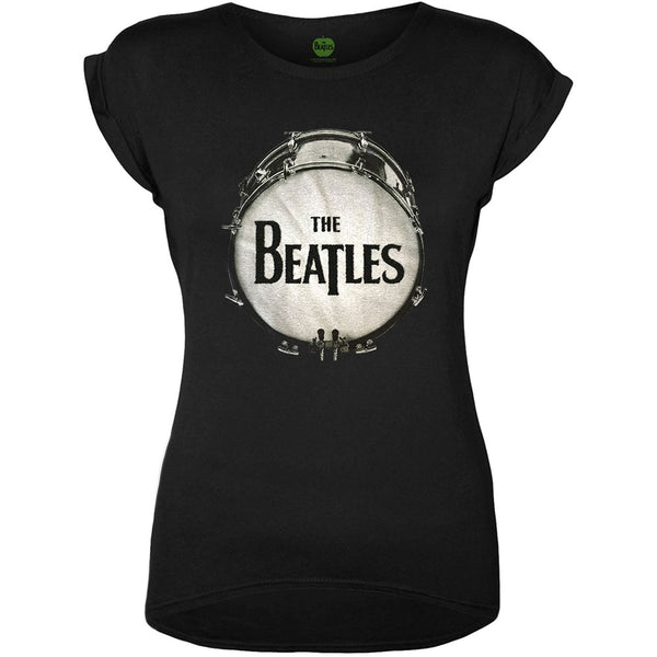 The Beatles Ladies Fashion Tee: Drum with Caviar Bead Application 