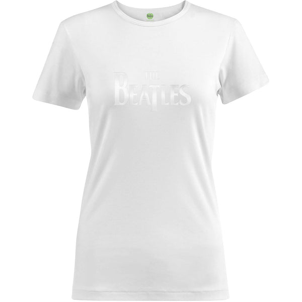The Beatles Ladies Fashion Tee: Drop T Logo with Hi-Build Application 