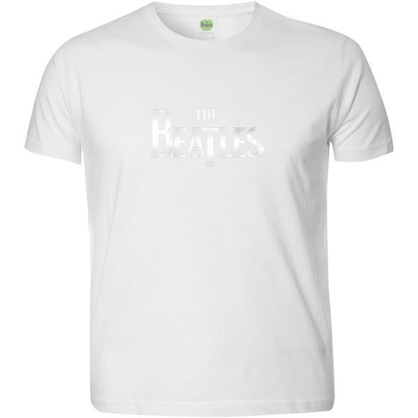 The Beatles Unisex Fashion Tee: Drop T Logo with Hi-Build Application 