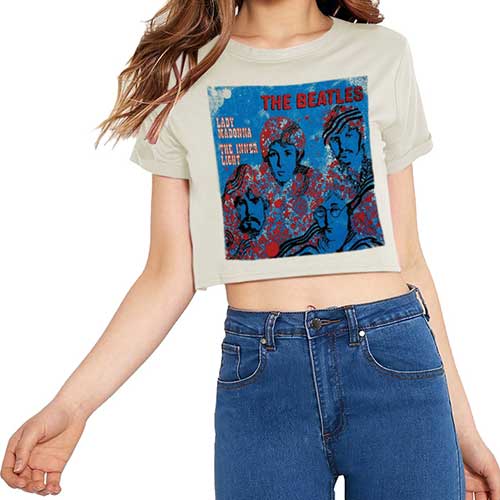 The Beatles Ladies Fashion Tee: Lady Madonna with Cropped Styling 