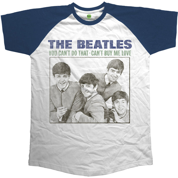 The Beatles Unisex Raglan Tee: You Can't Do That - Can't Buy Me Love 