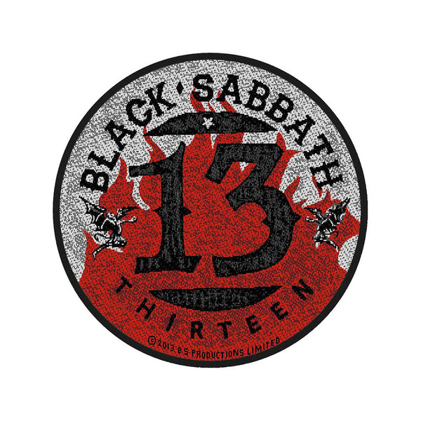 Black Sabbath 13 Flames Circular Patch - Rocker Tee