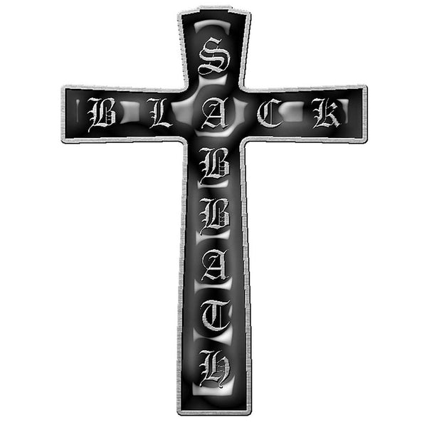 Black Sabbath Cross Pin Badge - Rocker Tee
