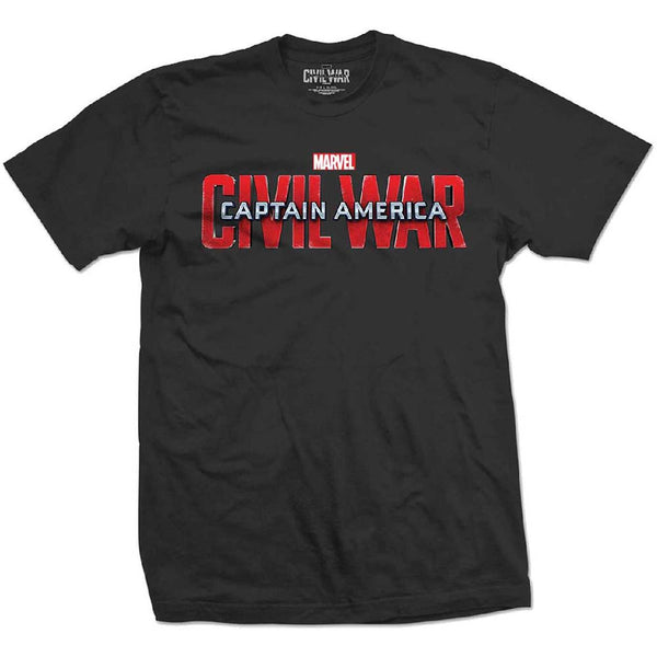 Marvel Comics Unisex Tee: Captain America Civil War Movie Logo 