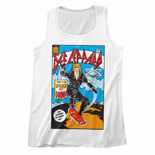 Def Leppard Comic adult tank top.