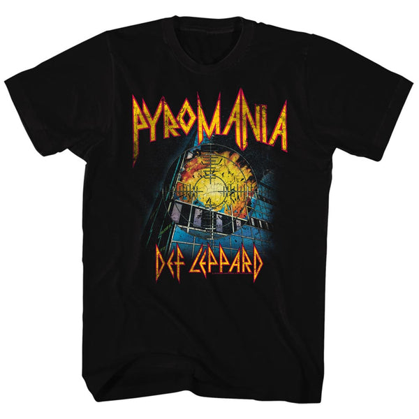 Def Leppard Pyromania 3 adult short sleeve t-shirt.