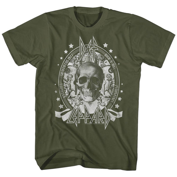 Def Leppard Skull adult short sleeve t-shirt.