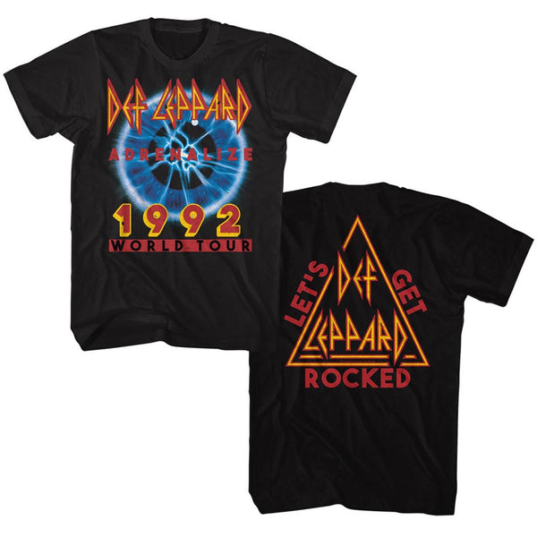 Def Leppard Adrenalize 1992 World Tour adult short sleeve t-shirt.