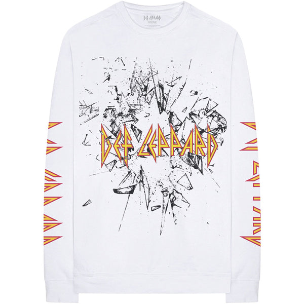 Def Leppard Unisex Long Sleeved Tee: Shatter (Arm Print) (XX-Large)
