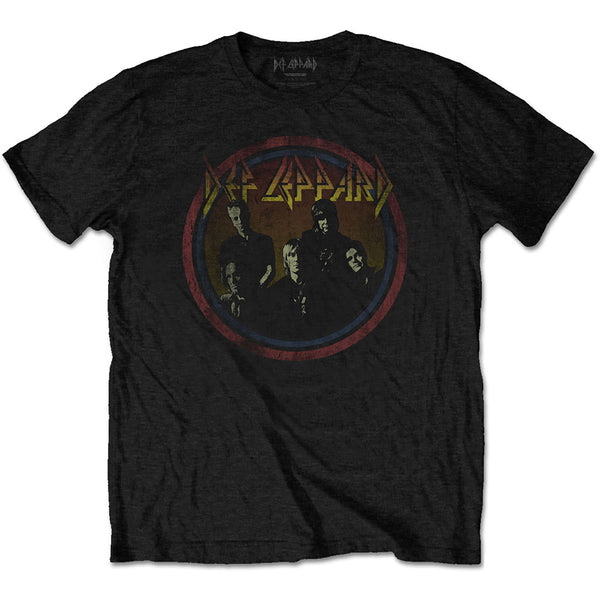 Def Leppard Unisex Tee: Vintage Circle (XX-Large)