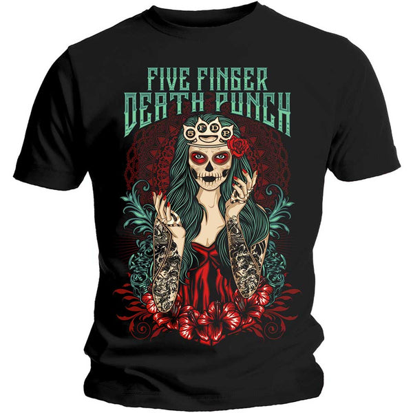 Five Finger Death Punch Unisex Tee: Lady Muerta (XX-Large)