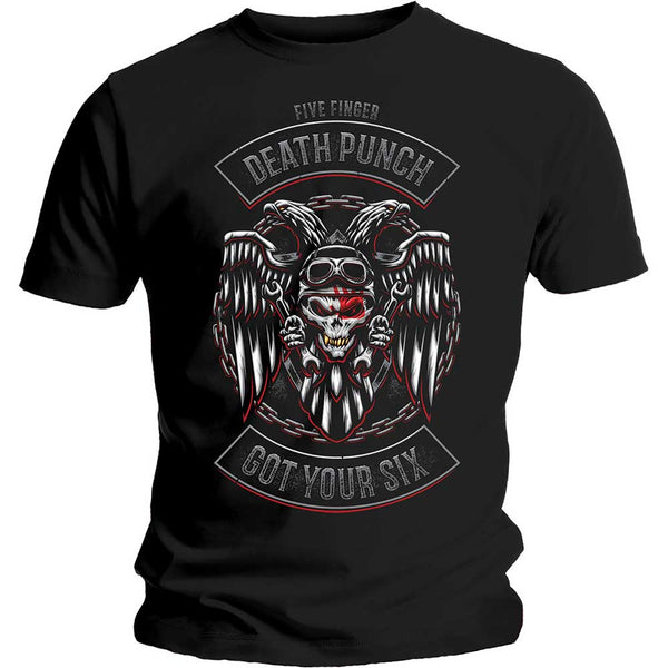 Five Finger Death Punch Unisex Tee: Biker Badge (XX-Large)