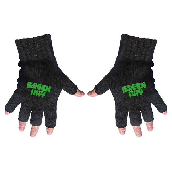 Green Day Unisex Fingerless Gloves: Logo