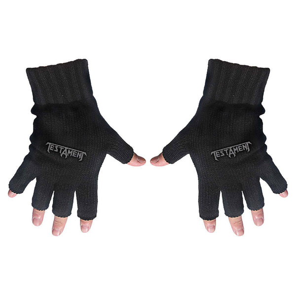 Testament Unisex Fingerless Gloves: Logo