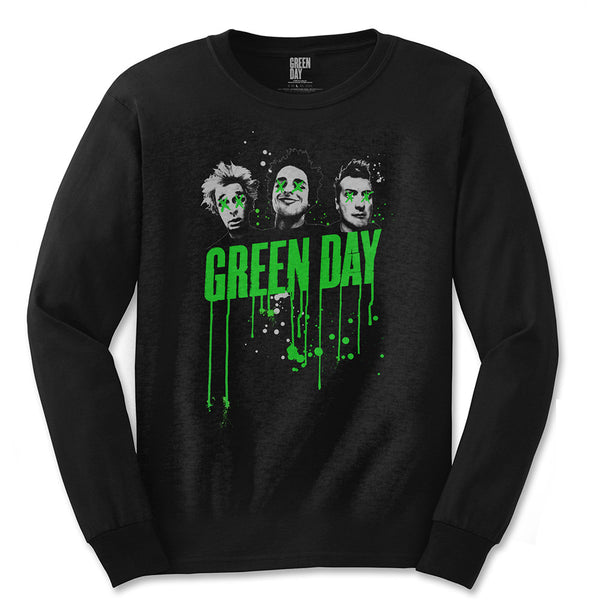 Green Day Unisex Long Sleeved Tee: Drips 