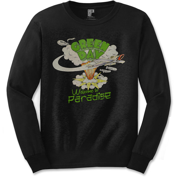 Green Day Unisex Long Sleeved Tee: Welcome to Paradise 