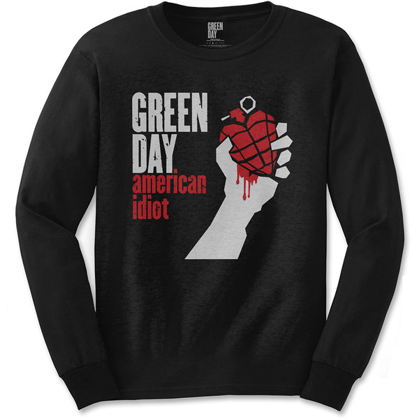 Green Day Unisex Long Sleeved Tee: American Idiot 