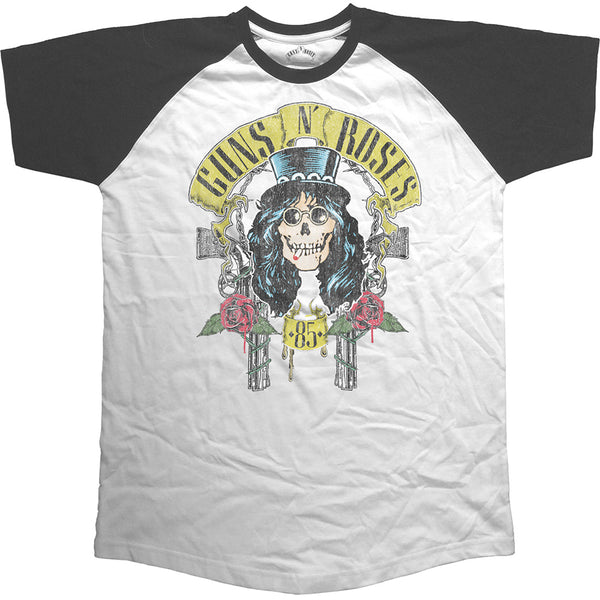 Guns N' Roses Unisex Raglan Tee: Slash 1985 