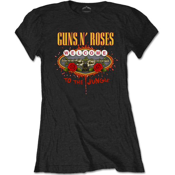 Guns N' Roses Ladies Tee: Welcome to the Jungle 