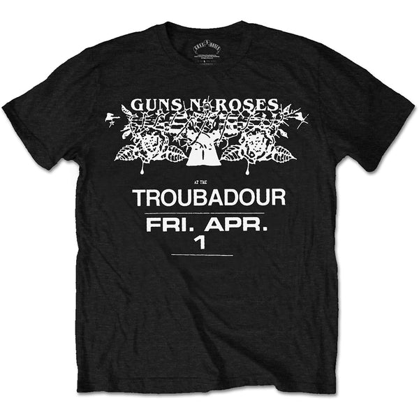 Guns N' Roses Unisex Tee: Troubadour Flyer 