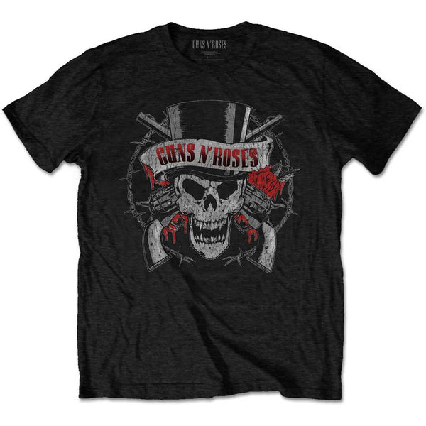 Guns N' Roses Unisex Tee: Distressed Skull 