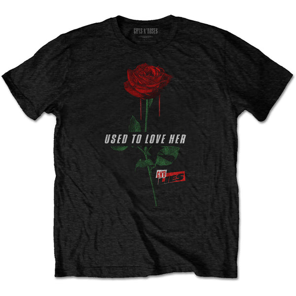 Guns N' Roses Unisex Tee: Used to Love Her Rose 