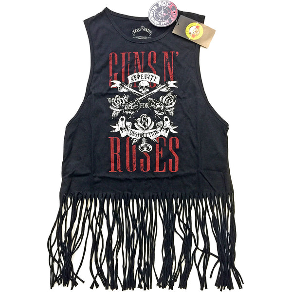 Guns N' Roses Ladies Tee Vest: Appetite for Destruction (Tassels) 