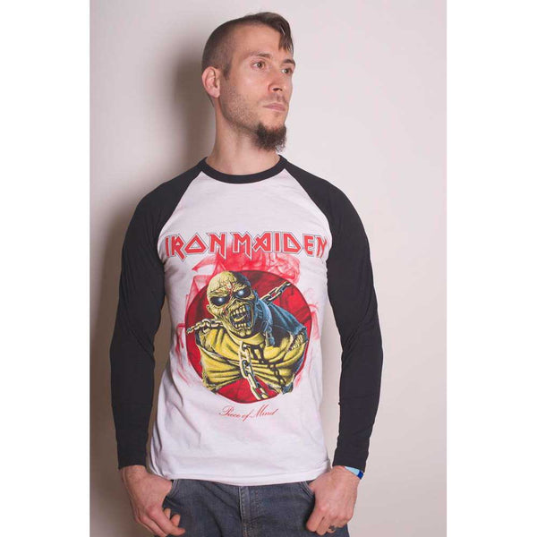 Iron Maiden Unisex Raglan Tee: Piece of Mind 