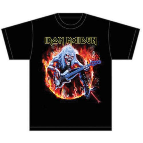 Iron Maiden Unisex Tee: Fear Live Flames 