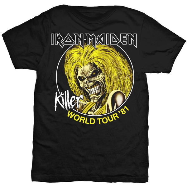 Iron Maiden Unisex Tee: Killer World Tour 81 